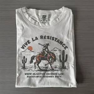 Comfort Colors Retro Cowgirl Protest T-shirt, Western Political Graphic Tee, Unisex Gift