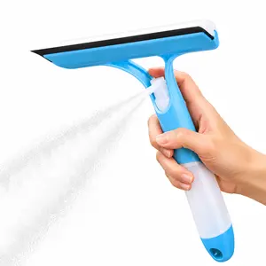 Sprayable Glass Squeegee Cleaner – 3-in-1 – Microfiber Scrub Pad Window Wiper for Car Windshield, Shower Door, Mirror & Home Cleaning, Streak-Free Spray Mop Tool