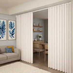 Foldable Room Divider Curtain Privacy Grommet Curtains Light Filtering Divider for Apartments Room Decor Curtain