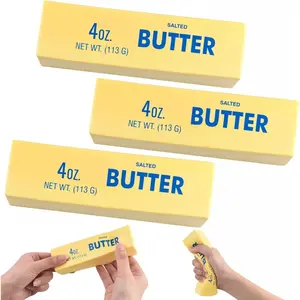 2026 New Slow Rise Soft Butter Squishy Toy Realistic Cute Fidget Stress Ball Portable Anxiety Relief Gadget for Adults Office Home Sensory Gift 3 Pack