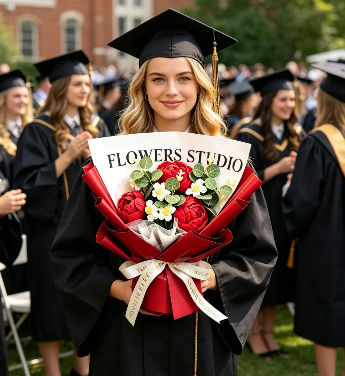 Graduation Season, Graduates, Graduation Gifts, Mother's Day, Valentine's Day, Couple Gifts, Teachers' Day, Birthdays, Commemorative Gifts, Thanksgiving Day, Bouquets, Knitted Flowers, Home Decoration, Finished Hand-Knitted Roses, Creative Gifts for Girls