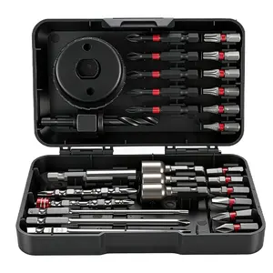 Newshark 27pcs Industrial Screwdriver Bit Set, Magnetic Anti-Slip Function, 25mm & 100mm, Includes Sockets and Adapters, Screwdriver Bits Set