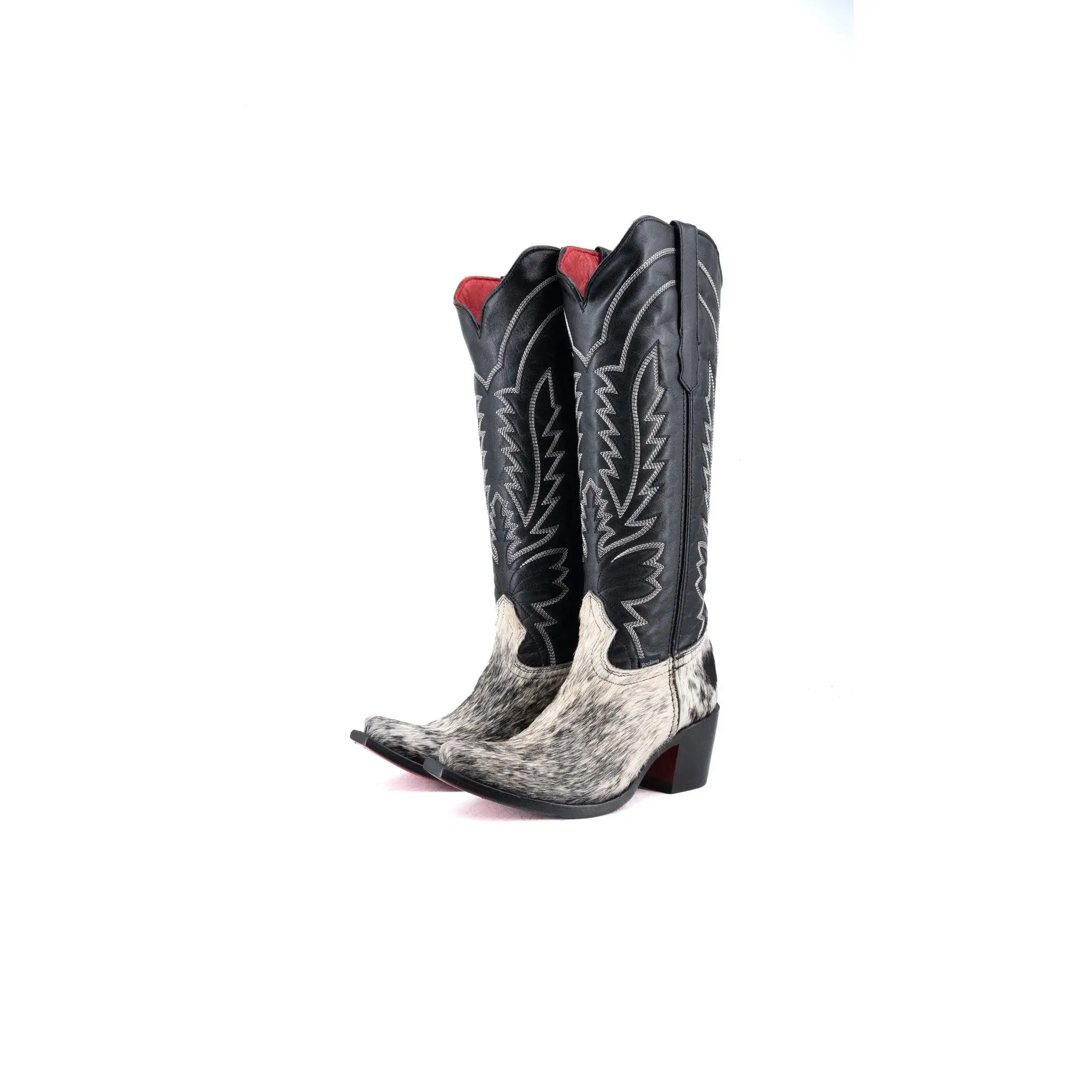Bianca Tall Red Bottom Cowhide Snip Toe Cowgirl Boot Size 7.5 Box CW10