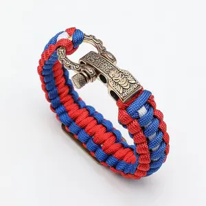 Upgraded Adjustable Buckle Paracord Bracelet Outdoor Emergency Survival Climbing Camping Wristband Bracelet