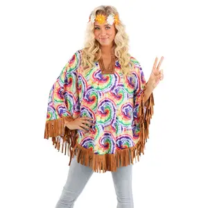 Adult Hippie Poncho Sustainable Materials Costume