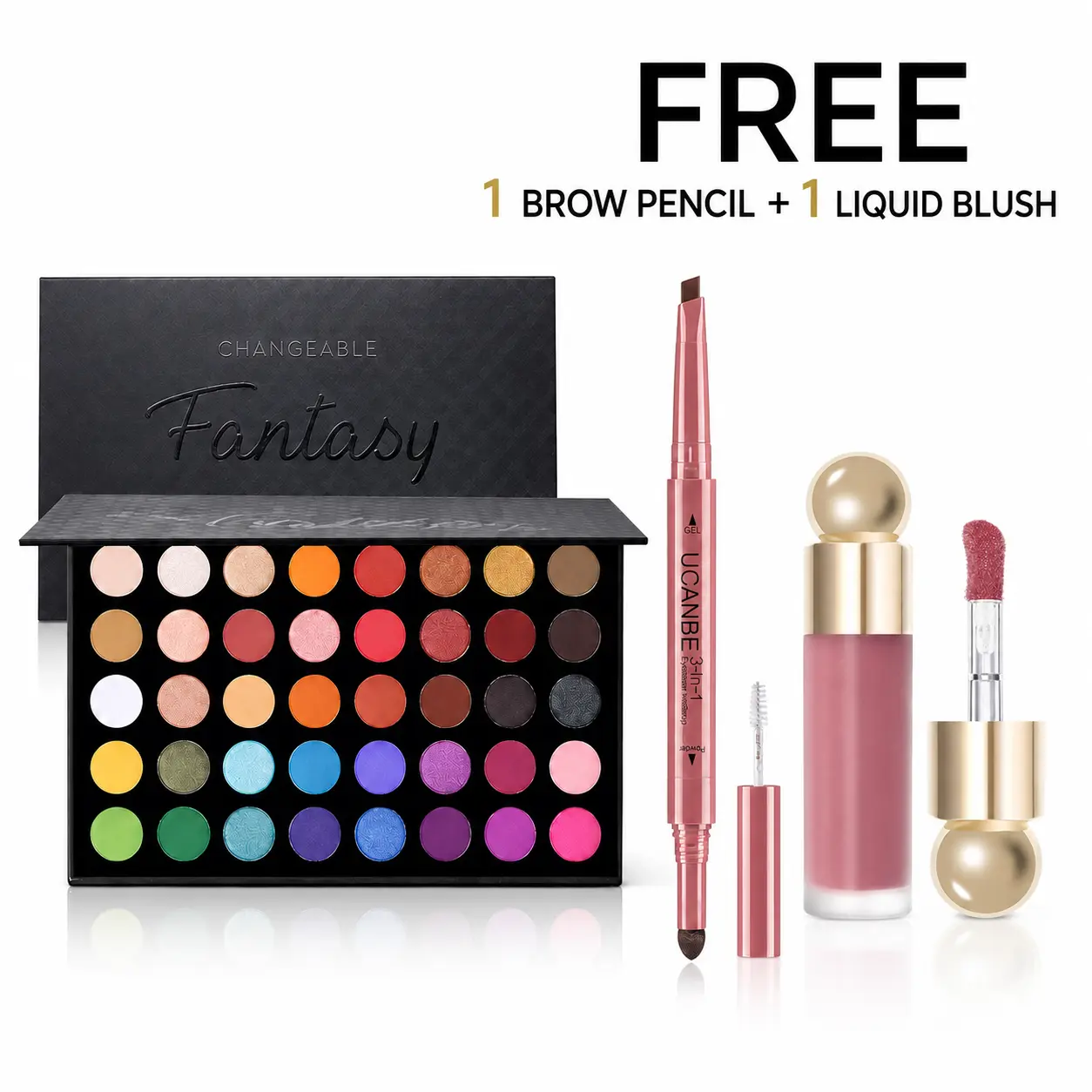 Highly Pigmented Eye Makeup Palette, Matte Shimmer Metallic Eyeshadow Pallet Long Lasting Blendable Natural Colors Make Up Eye Shadows Cosmetics Gift Kit