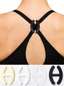 4pcs/set Women's Invisible Backless Buckle Bra Strap, Adjustable Cami Straps Anti-slip Backless Strap Clip, Backless Strap Clips for Women's Lingerie, Underwear Fastening Strap