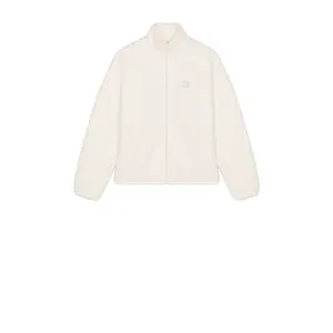 Tommy Jeans Badge Full Zip Teddy Sweatshirt in Ancient White