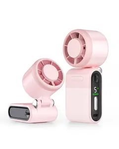 Ultra-Portable Handheld Turbo Fan, Mini 3 In 1 with Rechargeable Battery, 5 Gears, Non-slip Silicone,Summer Essentials USB Rechargeable Hand held Fan for Outdoor Activities, Gifts for Adult&Kid& mother