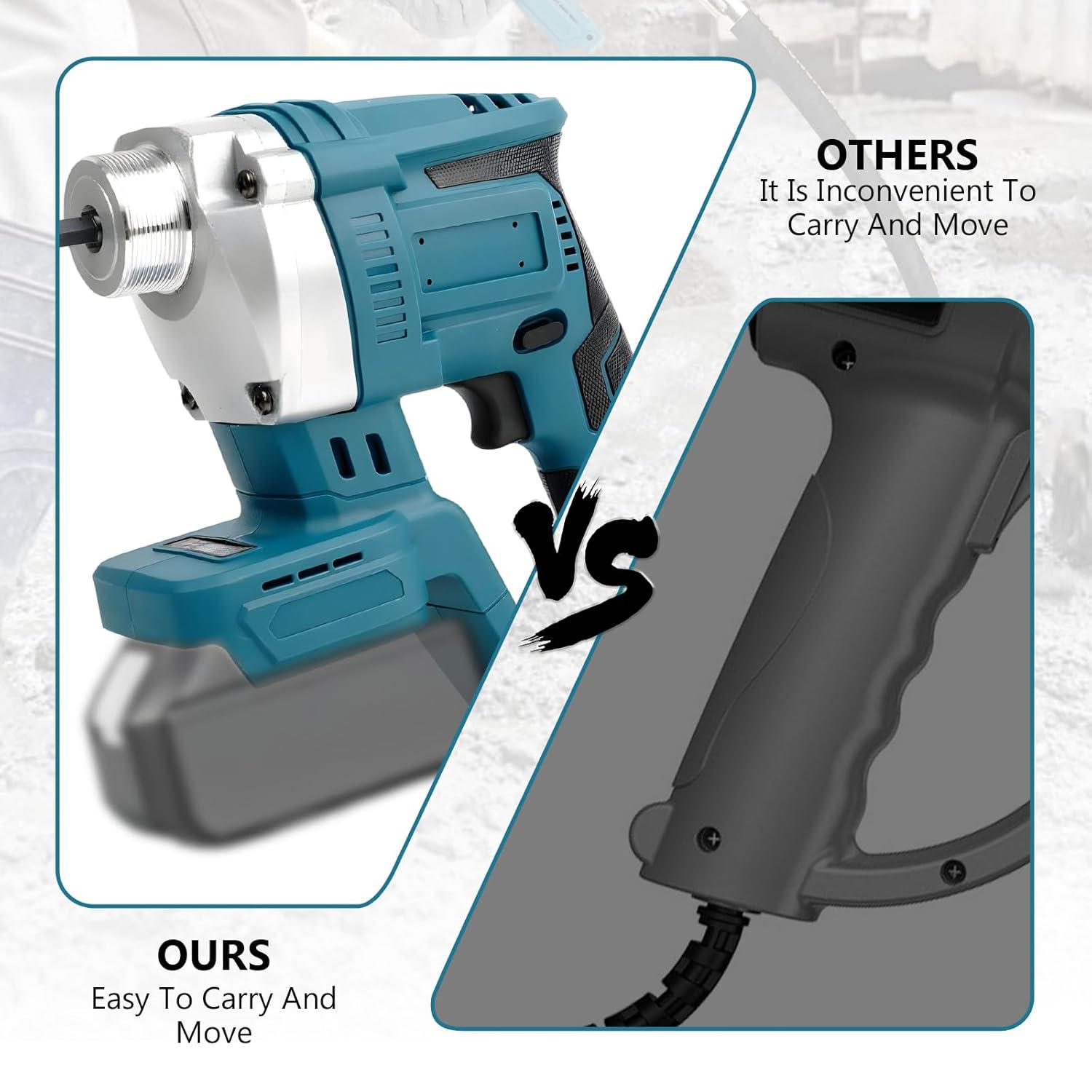 Handheld Concrete Vibrating Tool Compatible with Makita 18V Battery(No Battery), 600W Cordless Electric Concrete Vibrating w/3.8ft Shaft Rod, Portable Pencil Cement Vibrating Remove Bubble