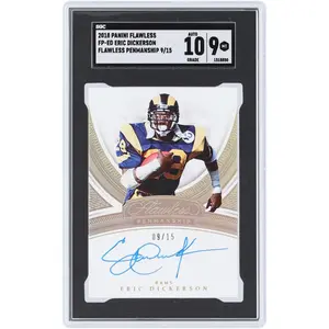 Eric Dickerson Los Angeles Rams Autographed 2018 Panini Flawless Flawless Penmanship #FP-ED #9/15 SGC Authenticated 9/10 Card - Fanatics Authentic Certified