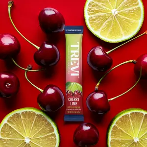 Trevi Sugar Free Cherry Lime Electrolyte Drink Mix – 28 or 8 Stick Packs | 0g Sugar, Non-GMO, 7 Vitamins & Minerals, Energy Hydration Drink Mix, 6 Electrolytes