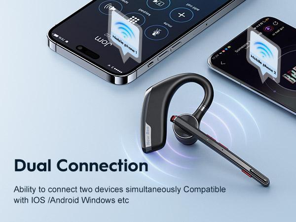 M51 New Bee Bluetooth Headset V5.2 with Dual Microphones, 80 Hours Playback Time, 500mAh Charging Box, Suitable for Office and Driving, Truck Drivers