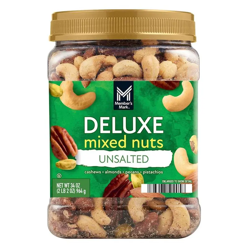 Member's Mark Unsalted Deluxe Mixed Nuts, 34oz