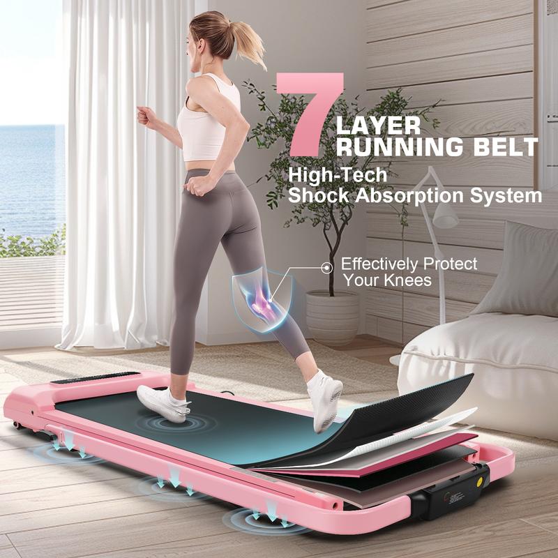 【New Year 】5-in-1 treadmill with Incline for Home/Office, 2S Folding under desk walking pad with LED display 300LBS ,Multifunctional Workout Station