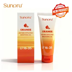 Sunoru Orange Exfoliating Gel, Moisturizer Face Body Scrub Gel,Deep Cleansing Moisturizing Facial Exfoliator,Natural Orange Peeling Gel Face Scrub