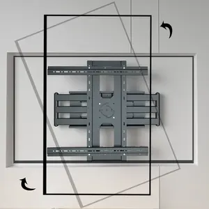 90 degree Rotation TV Wall Mount for 55-95 Inch Television, Full Motion Bracket with Articulating Dual Arms, Max VESA 600X500 mm, 132lbs (60kg),DY5595