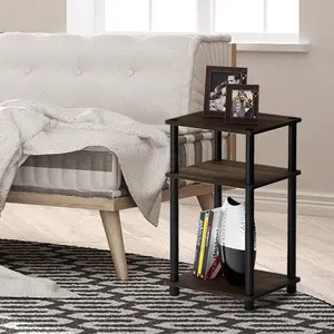 End Table / Side Table / Night Stand / Bedside Table with Plastic Poles, 1-Pack or 2 pack