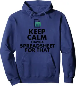 Funny Excel Spreadsheets Lover Gift | Accountant Men Women Pullover Hoodie