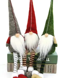 3pcs new Christmas decoration long legs Rudolph doll Christmas children gift hotel mall window decoration