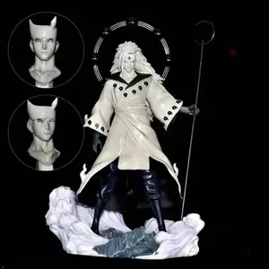 Desktop Model Statue  Cartoon Anime Naruto Uchiha Madara Jinchuriki Form Ver. PVC Action Figure Collection Doll Kids Toys Gifts