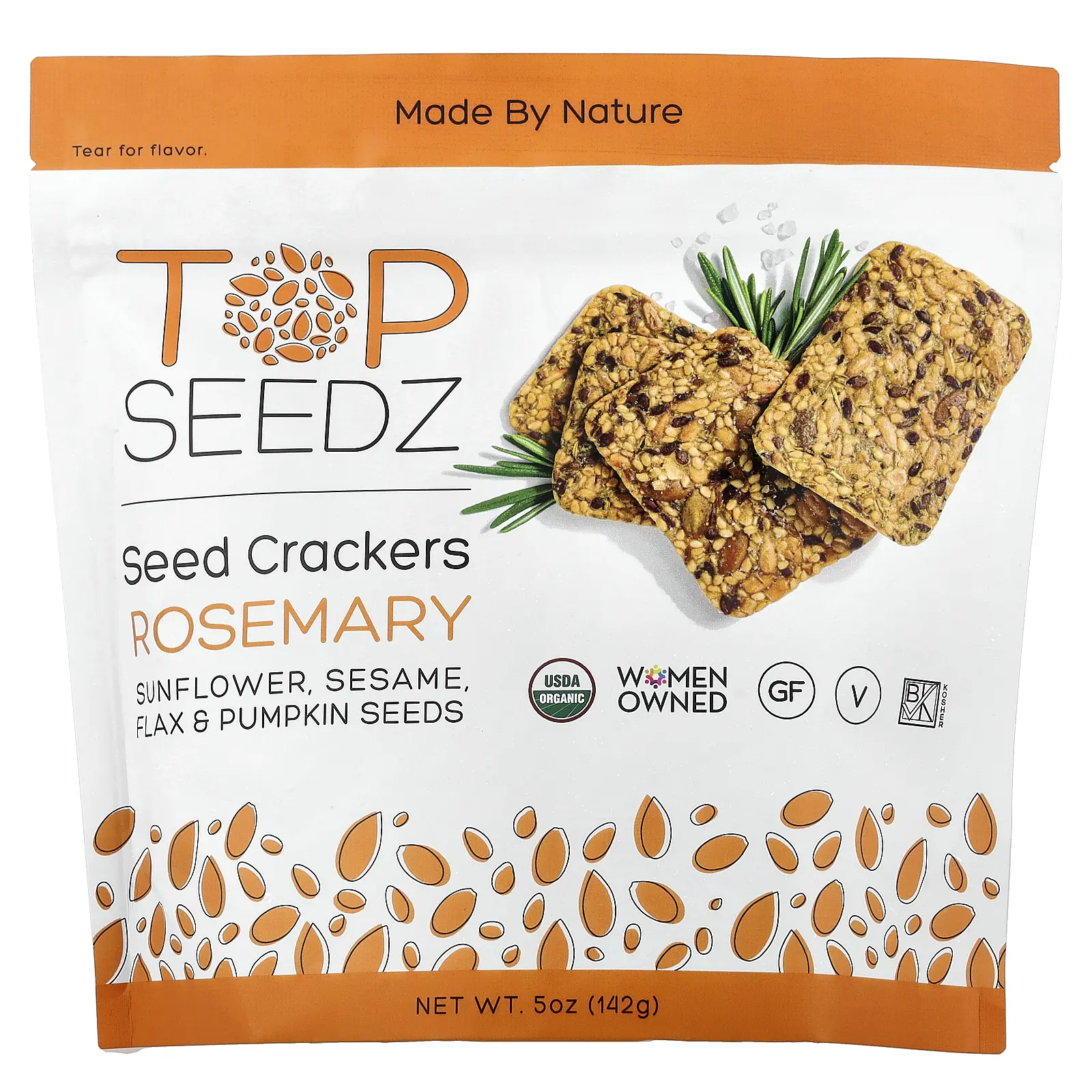 Top Seedz Seed Crackers, Rosemary, 5 oz (142 g)