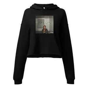 ‘Can I Live’ Women’s Oversized Cropped Hoodie