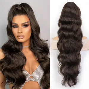 Ponytail Extension 26 inch Long Curly Clip in Claw Ponytail Hair Extension Natural Synthetic Layered Clip in Ponytail Hairpiece for Women