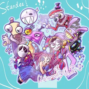 The Amazing Digital Circus Standee – Acrylic Display, Full Cast Group Fan Art