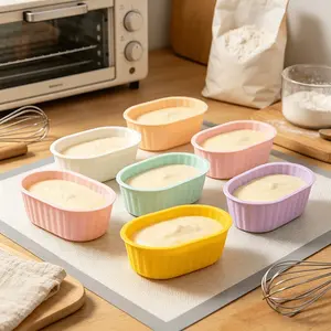 5-Piece Air Fryer Baking Molds Set, Food-Grade Silicone Non-Stick Bakeware, Perfect for Eggs, Pancakes, Cupcakes, Pudding, Tart, Egg Custard