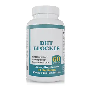 DHT Blocker for Men & Women – Saw Palmetto Herbal Supplement for Hair Growth – Supports Regrowth, Reduces Shedding, Strengthens Hair & Scalp – 60 Capsules