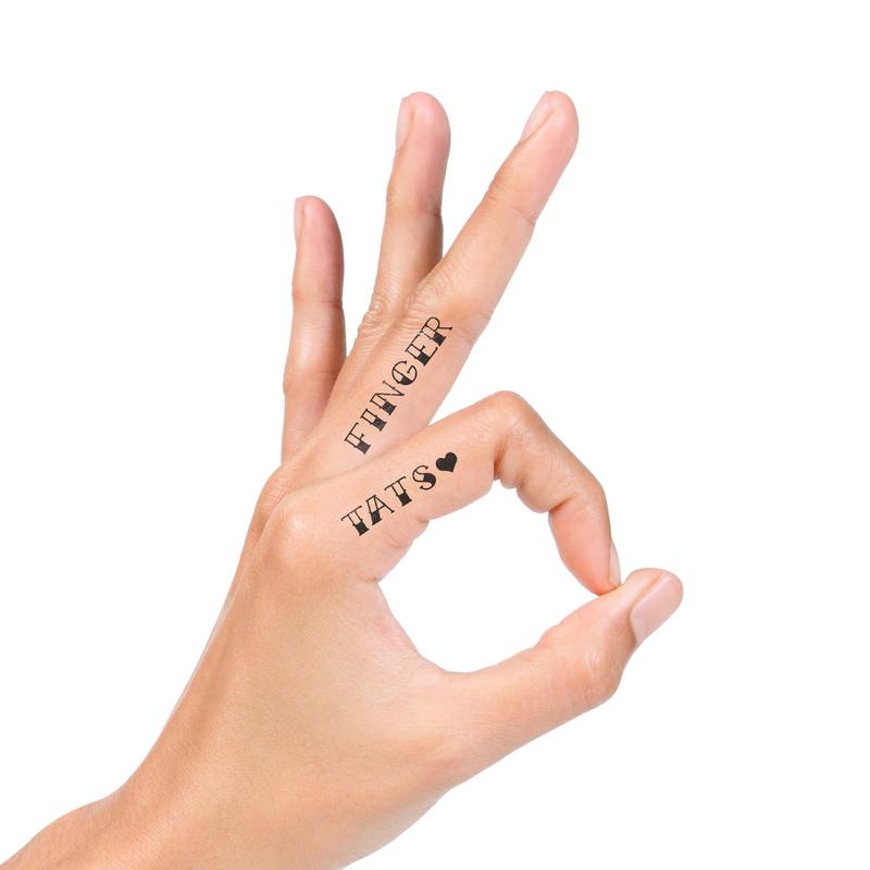 FashionTats Traditional Finger Tats Temporary Tattoo Letters 10 Pack Skin Safe Removable Individual Upper Case Alphabet Sheets Made in USA