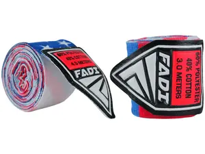 FADI SPORTS USA Flag Designed Handwrap - Semi-Elastic Polycotton Material - Unisex Boxing Gear - For Boxing & MMA
