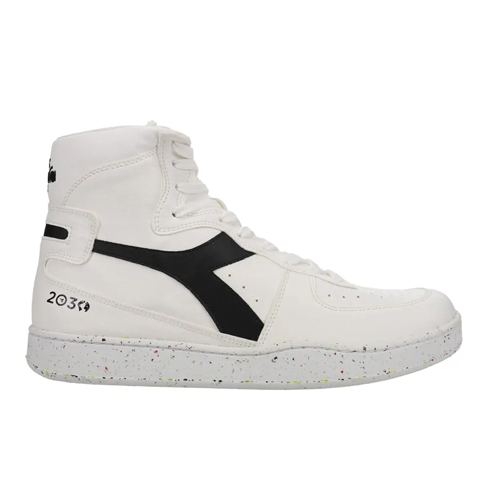 diadora Mens Mi Basket 2030 High  Sneakers Shoes Casual - Black, White