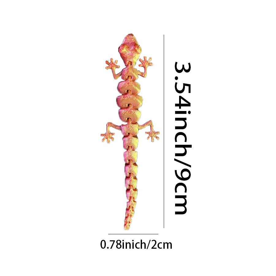 60 Pieces of 3D Colorful Gecko Wall Decorations - Printed Home Ornaments for Room Decor & Holiday Gifts - Random Colors