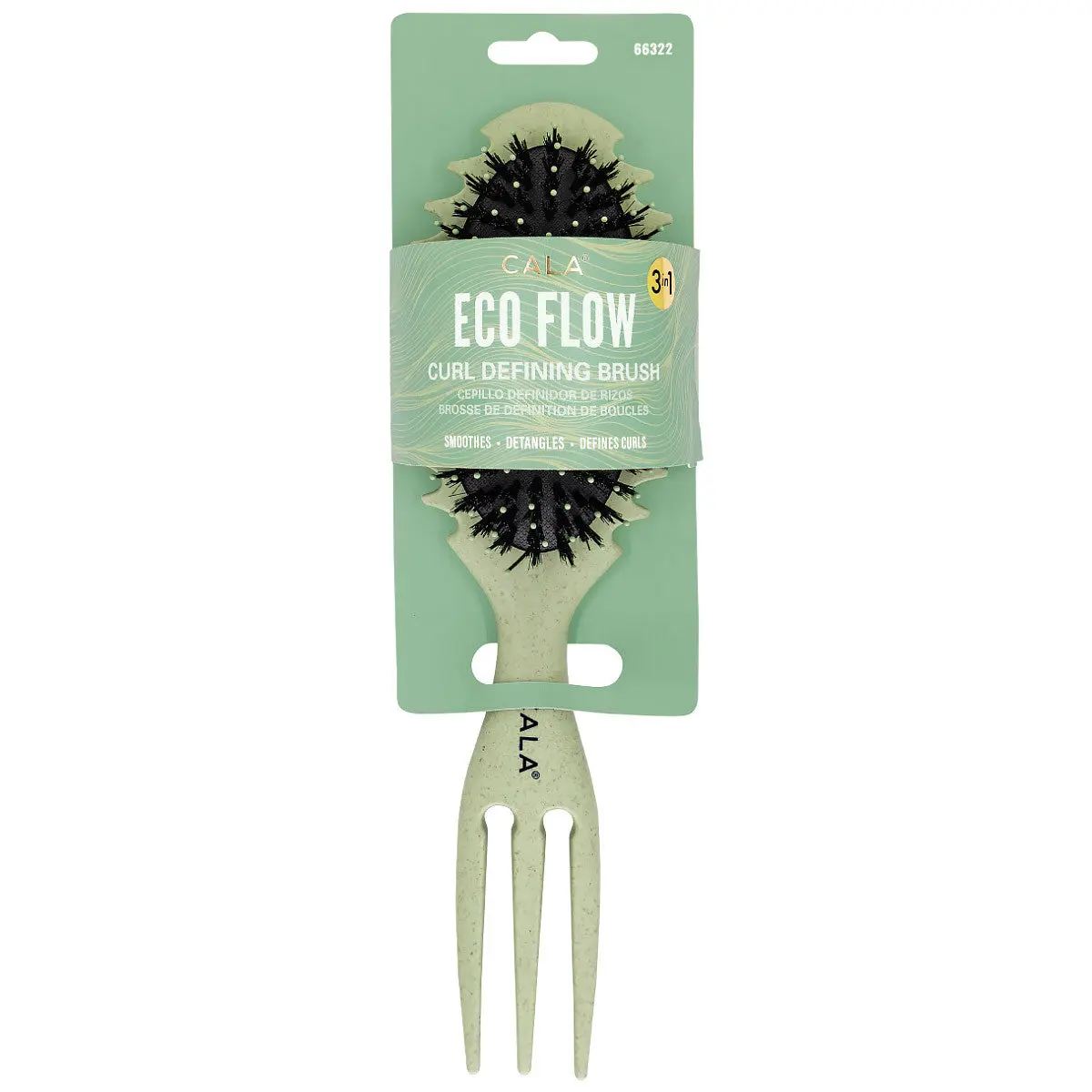 CALA 3-In-1 Detangling Hair Brush: Sage