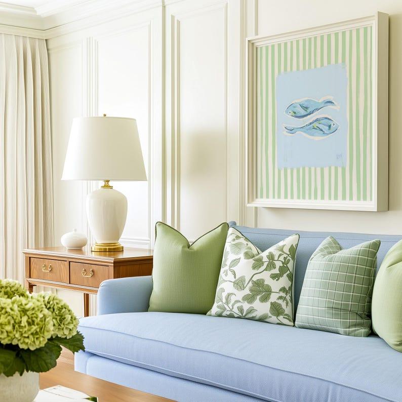 Sardine Fish Wall Art – Grandmillennial Modern Southern Decor, Cozy Coastal Kitchen Print