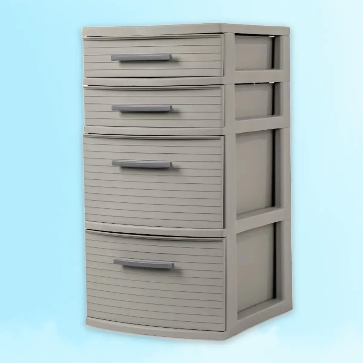 4 Drawer Weave Tower Dark Gray - for Bathroom Storage, Brightroom