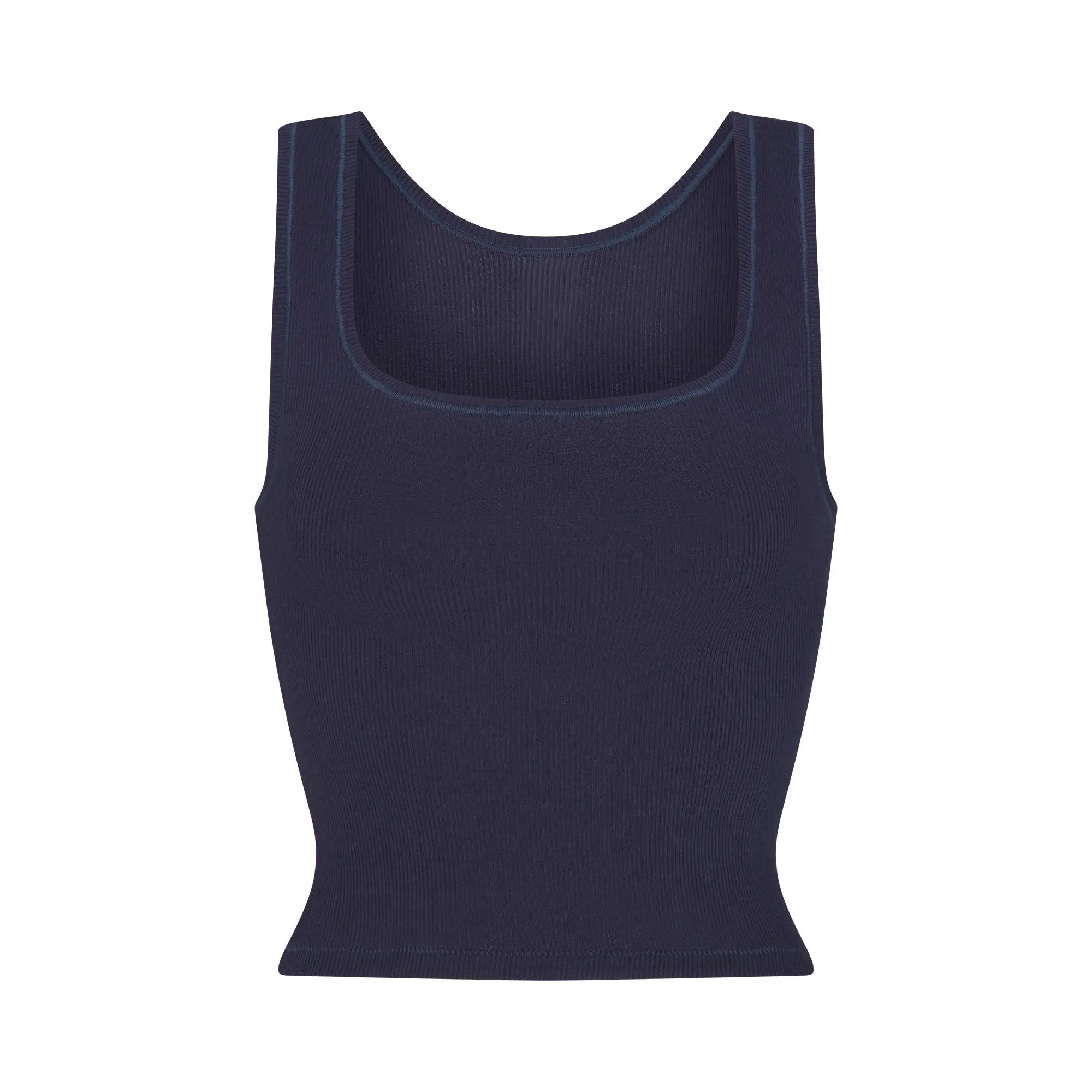 トップス MIUMIU Navy Short Tank Top Miu Miu Knit Tank Top - Navy トップス MIUMIU Navy Short Tank Top Miu Miu Knit Tank Top - Navy