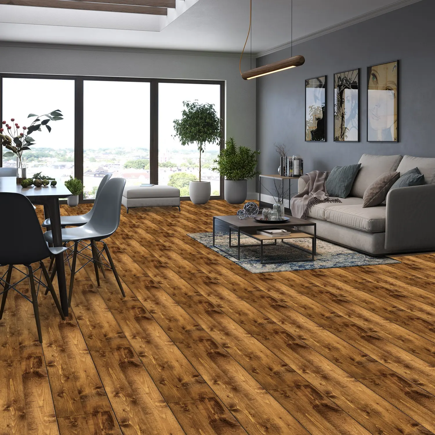 Self-adhesive pvc floor tiles, American natural wood grain appearance, waterproof and stain resistant, suitable for bathroom, kitchen, living room, bedroom, home renovation,36 inches x 6 inches, Peel and Stick Flooring