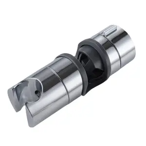 Adjustable Shower Head Bracket - Adjustable 0.79-0.98 in(20-25 mm) Diameter Hand Shower Holder Bracket for Slide Bar, Detachable Slider Clamp Bathroom Replacement, 360 Degree Rotation Sprayer Holder, Perfect for Home and Hotel Use. Chrome