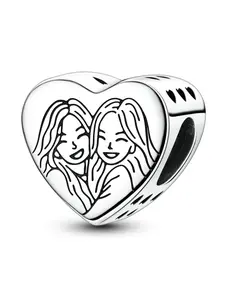 Forever Sister Heart Beaded DIY Necklace Bracelet Set, Fashionable Jewelry Set, Casual Fashion Jewelry Accessories, Wearable All Year Round Design