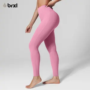 BRXL [Discount for live】Women's High-Waisted No Front Seam 25" Yoga Pants Buttery Soft Seamless Leggings with Pockets & UPF 50+ Fall Outfits Flared Leggings-brxl-3