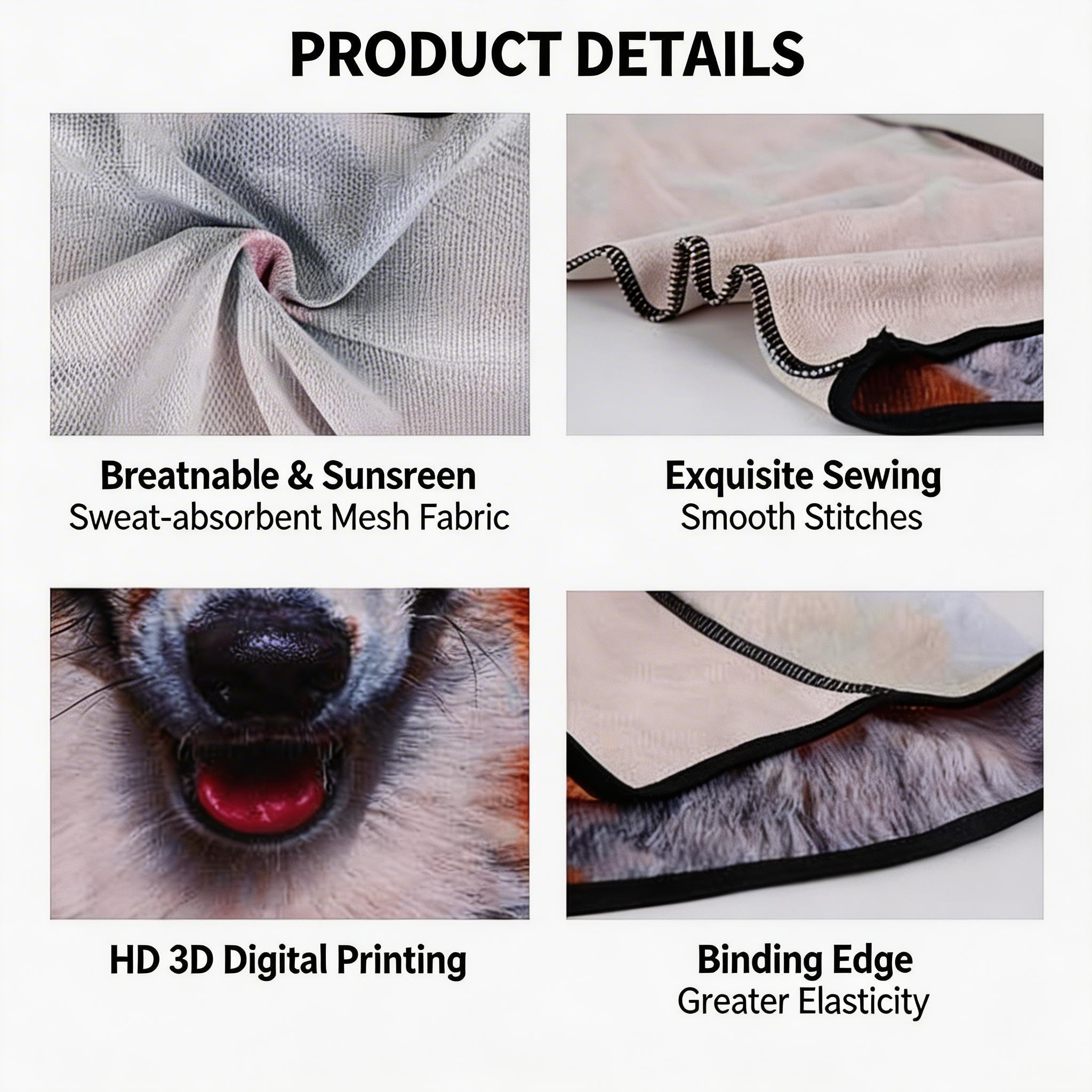 3D Cat Face Balaclava, UPF 50+ UV Protection Full Face Mask, Breathable Animal Headwear with Ears, Sun Protection Face Gini for Cycling, Skiing, Hiking & Outdoor Activities