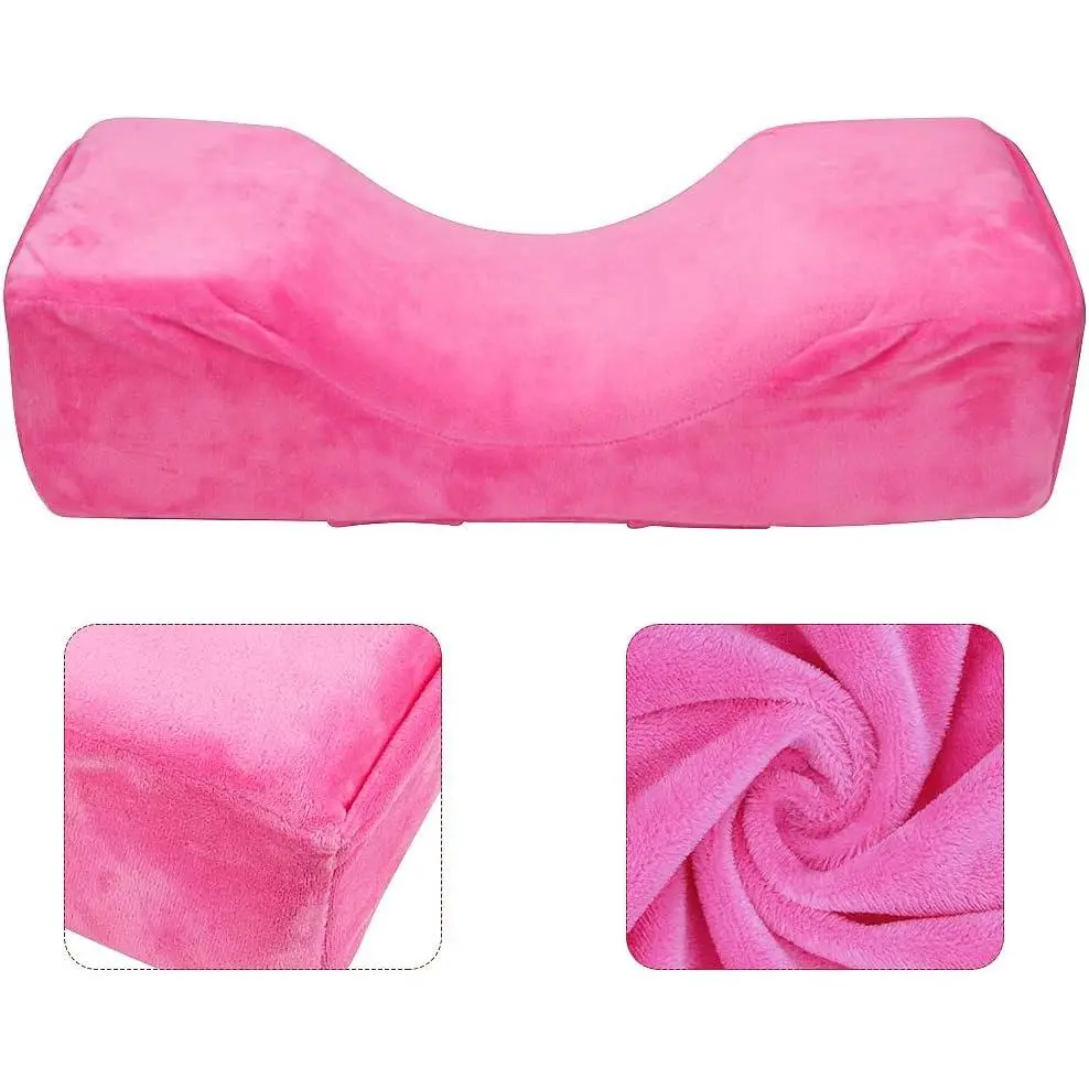 Memory Foam Lash Pillow for Eyelash Extension Grafting, Beauty Salon Use, with Makeup Cosmetic Storage (Rose)