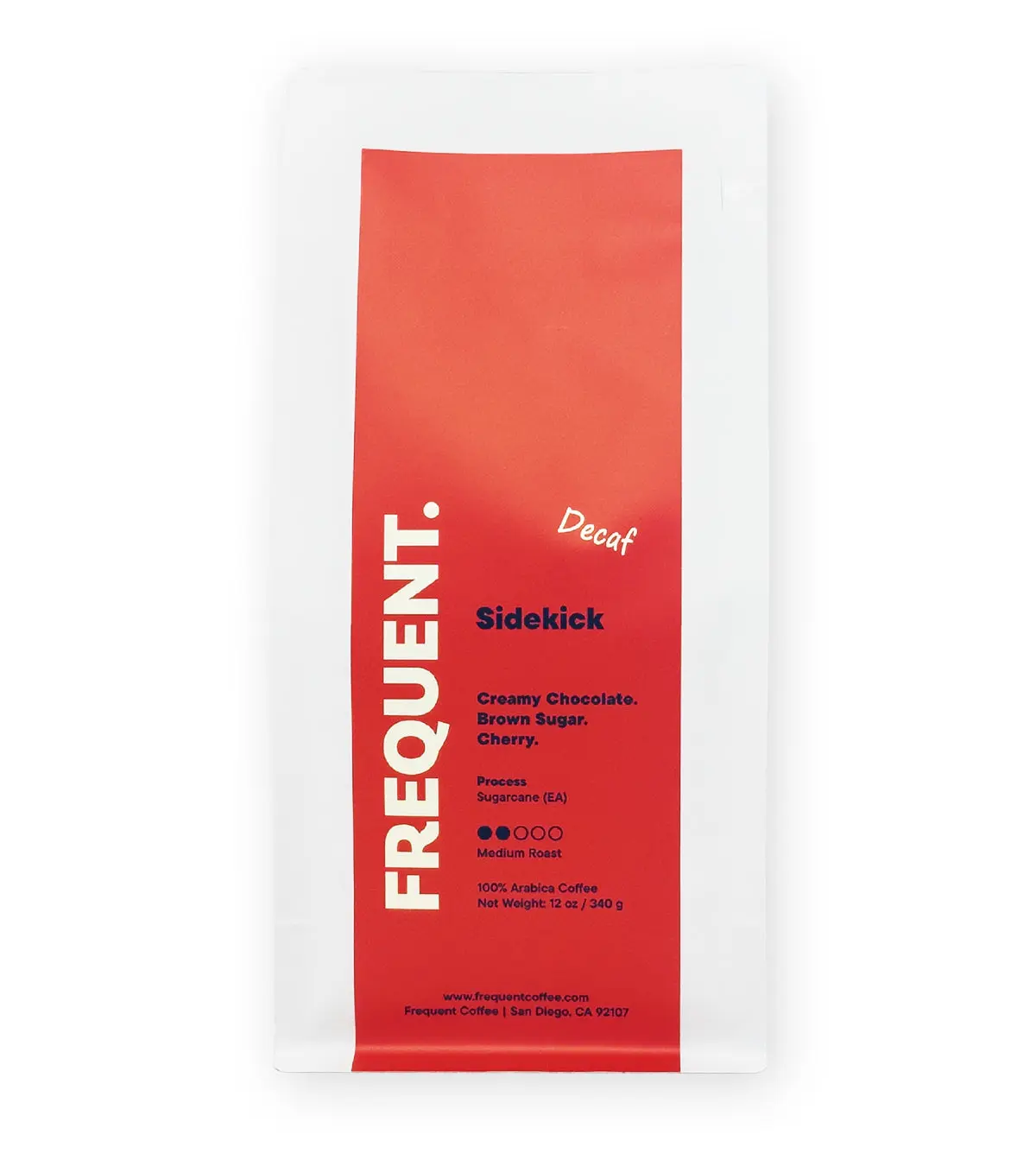 Frequent Coffee | Sidekick Decaf | Sugarcane Decaffeinated Coffee | Huila Colombia | Medium Roast | 100% Arabica Coffee