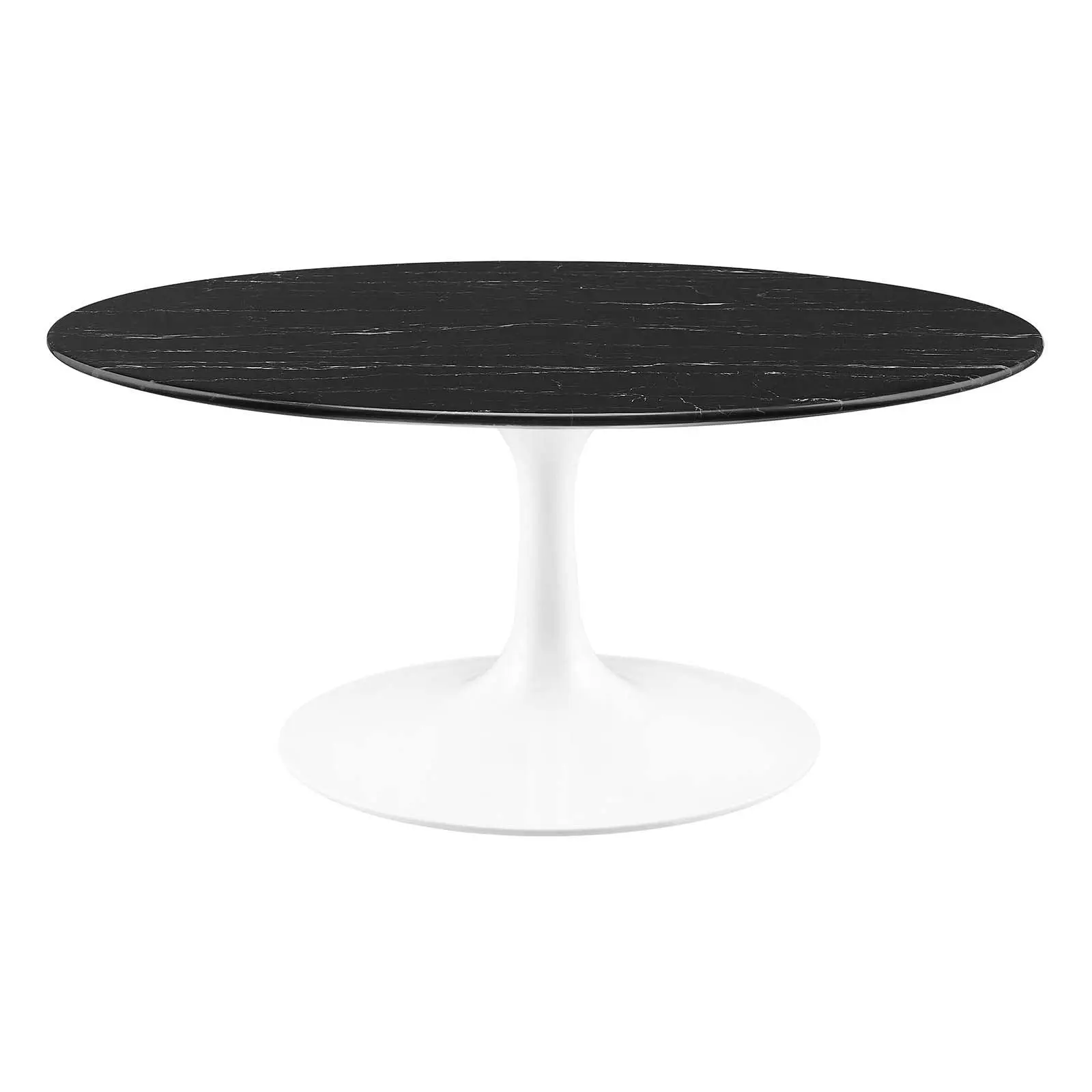 Lippa 36" Round Artificial Marble Coffee Table, EEI-5191