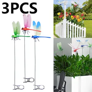 3 Counts Outdoor 3D Dragonfly Rod Clip Decor 2026 – Clips on Hats, Plants, Rods. Garden Bird and Fly Interfere Devices forIndoor and Outdoor Garden, Outdoor Simulated Dragonfly Fishing Rod Clip