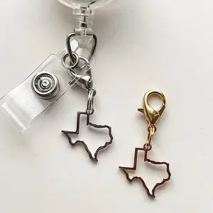 Texas Badge Reel Charms - Cute Charm for Women - Unique Accessory for Western Lifestyle or Work Uniforms