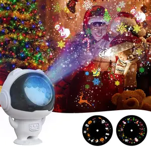 Astronaut Shaped Projector Light, USB Powered LED Projector Light, Holiday Party Garden Outdoor Indoor Atmosphere Decorative Light